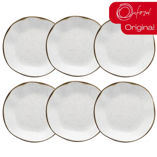 Prato Fundo Ryo Maresia Areia 6 Unidades 22,5cm Oxford Porcelanas