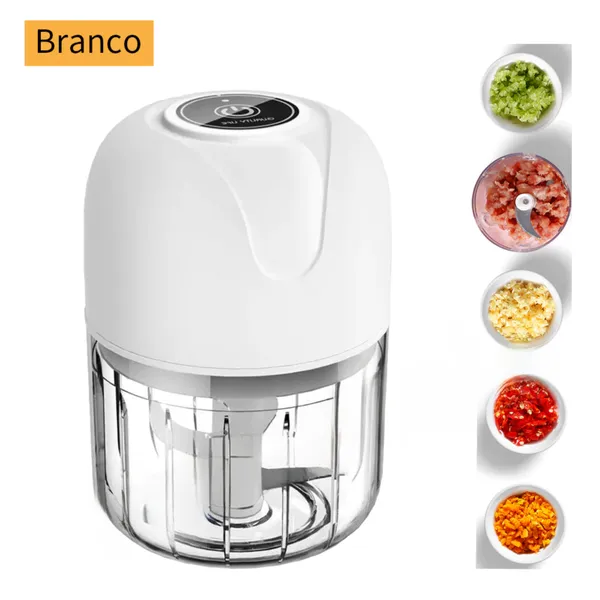 Mini Processador Triturador Sem Fio Elétrico 250ML De Alimentos Para Legumes Alho Gengibre