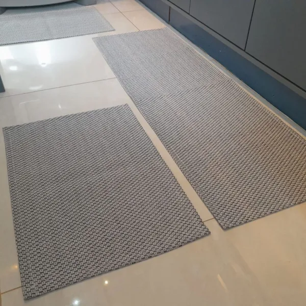 Kit De Tapetes Jacquard 3 Peças Para Cozinha Antiderrapante Prático,Elegante E Resistente Varias Estampas