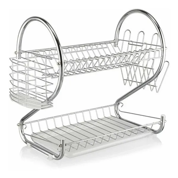 Escorredor De Louça Inox 14 Pratos Organizador De Cozinha Escorredor De Talheres Para Pratos E Talheres