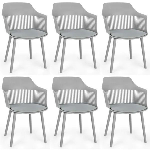 Kit 6 Cadeiras de Jantar Estofada Marcela