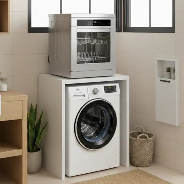 Balcão  Bancada Para Embutir Lava E Seca Lavanderia- 107