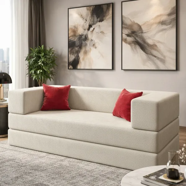 Sofá Cama Buty 2 em 1 Espuma para Sala Quarto Compacto Confortável Prático Ideal para Ambientes Pequenos Apartamento