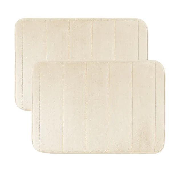 Kit 2 Tapetes Ultra Soft​ Absorvente Antiderrapante 60x40cm Flannel Veludo