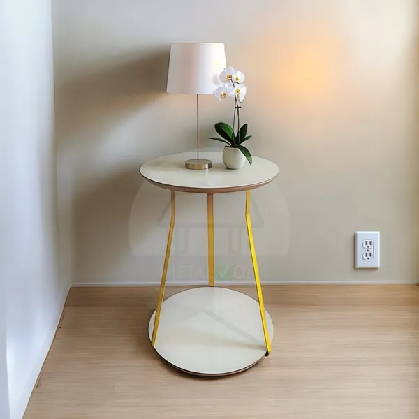 Mesinha Lateral Sofá Canto Redonda Decorativa Sala