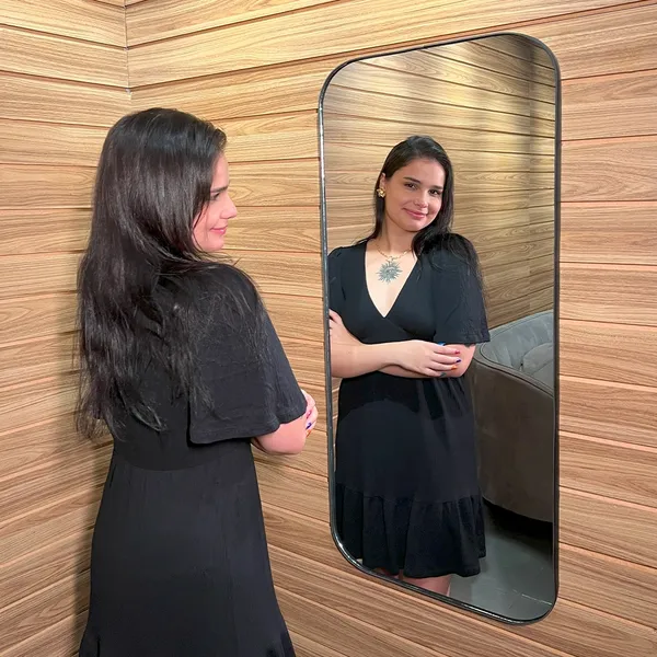 Espelho Organico Decorativo Retangular Grande Moderno Sala Quarto   Banheiro