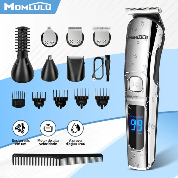MOMLULU 12 em 1 Aparador de Pelos Bivolt