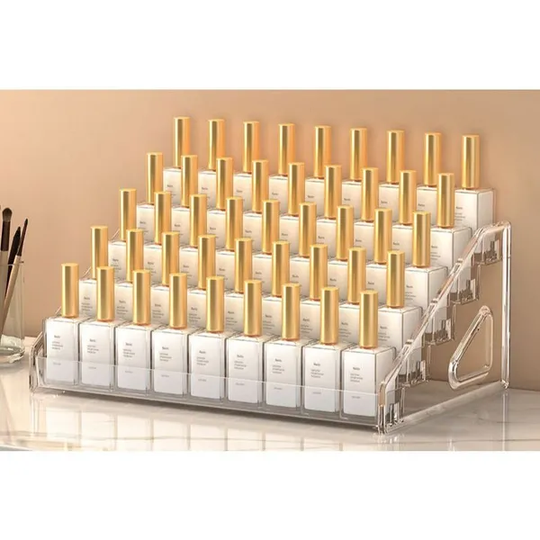 Organizador Expositor Esmaltes Acrílico Suporte Maquiagem 5 Prateleiras Luxo Manicure