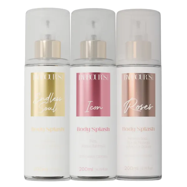 Kit 3 Body Splash Icon Endless Soul  Roses 200ml Barbours