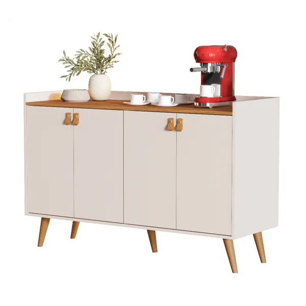 +Aparador Buffet Retrô Cantinho Do Café Decoração Sala De Jantar 2,3,4 Portas Luana Cores Prateleira