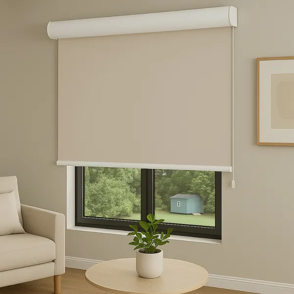 Persiana Rolo Blackout Bandô Tecido Liso 1,40m X 1,40m Cortina Blecaute Sala Quarto Escritório