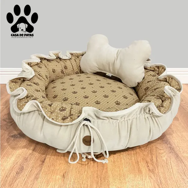 Cama Pétala para Pet Almofada com Tamanho ajustável - Dupla face