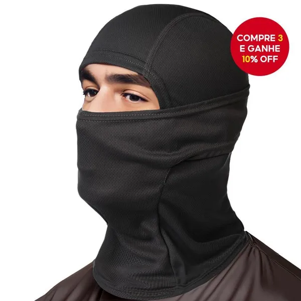 Máscara Balaclava Preta para Motocicleta