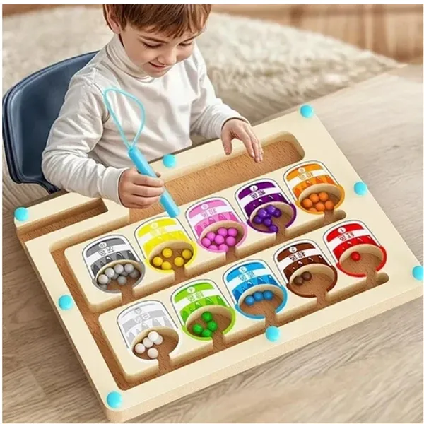 Brinquedo Educativo Labirinto Montessori Jogo Cores Infantil