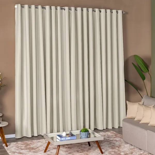 Cortina Blackout 2,30 x 2,80 Cortina Blecaute Tecido- Tecido Duplo Corta Luz 100%