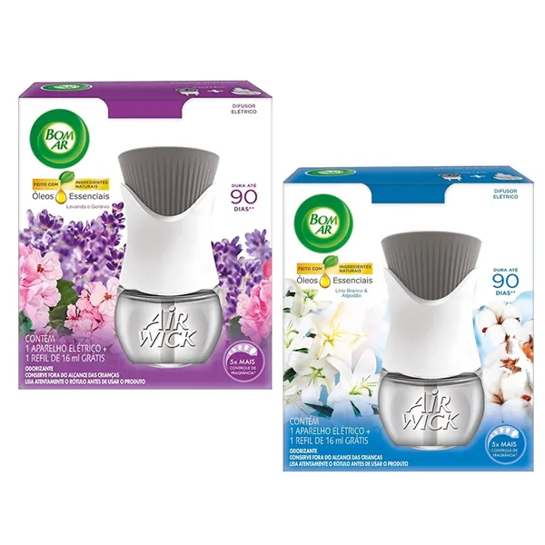 Bom Ar Difusor Elétrico Aparelho + Refil