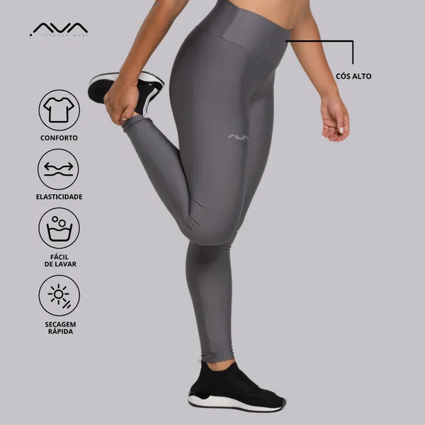 Calça Legging Feminina Compressão Academia Suplex Poliamida Zero Transparência AVA Fitness Originals