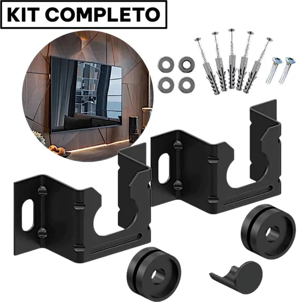 KIT 2 Suporte Universal Fixo Para Smart TV LED LCD 4K Parede Painel 10 a 85 Polegadas