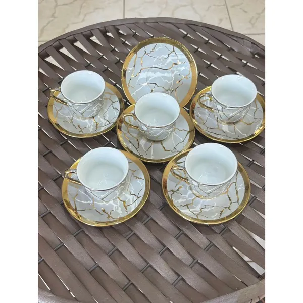 Xícara de café kit com 12 peças de Cerâmica.