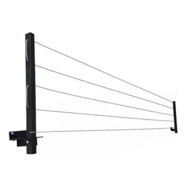 Varal Retrátil, Dobrável De Parede Em Aço, Cabo De Aço Encapado ENVIO IMEDIATO
