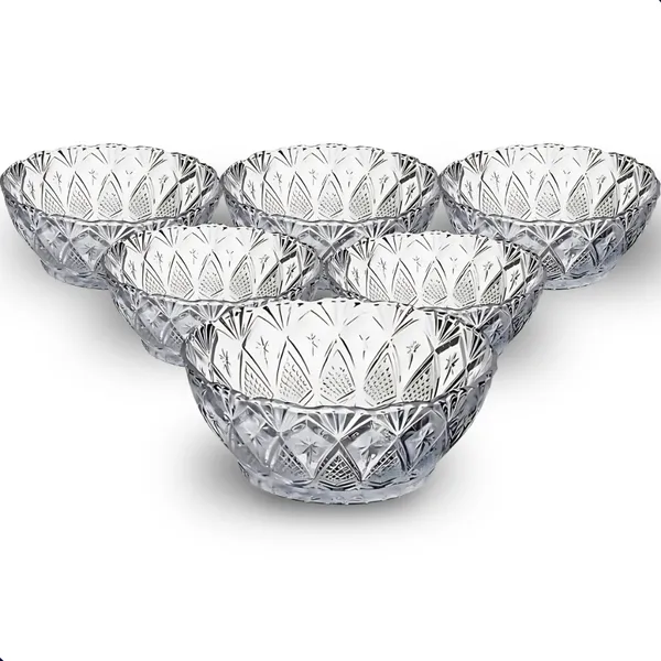 Jogo 12 Tigelas Em Vidro Para Sobremesa Bowl Petisqueira Sorvete Doces