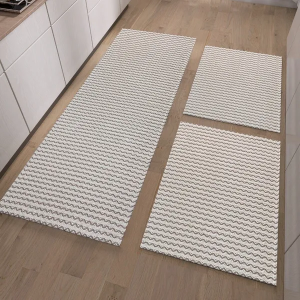 Kit Jogo de Passadeiras 3 Peças 100% Algodão - Sala Quarto Cozinha Banheiro