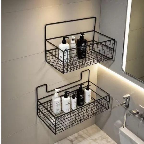 Suporte Organizador de canto Prateleira parede para cozinha e banheiro   Multiuso