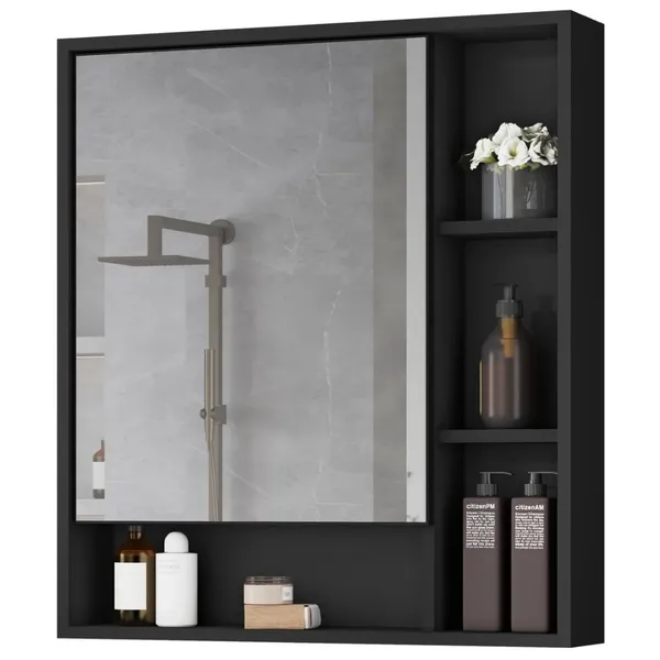 Espelheira com Armário de Banheiro Suspenso Com Espelho Selene - Flexcollor