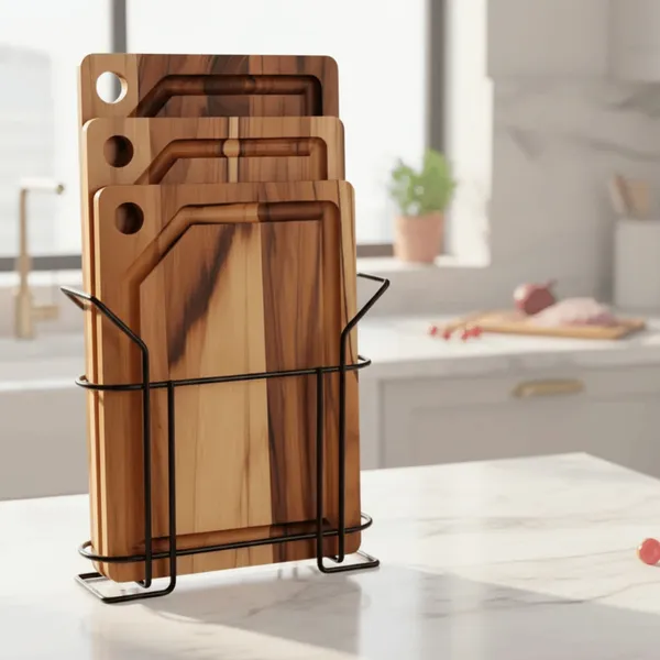 Kit 3 Tábuas para Corte de Carnes Legumes com Suporte Para Dia a Dia Pratico e Compacto - Stolf