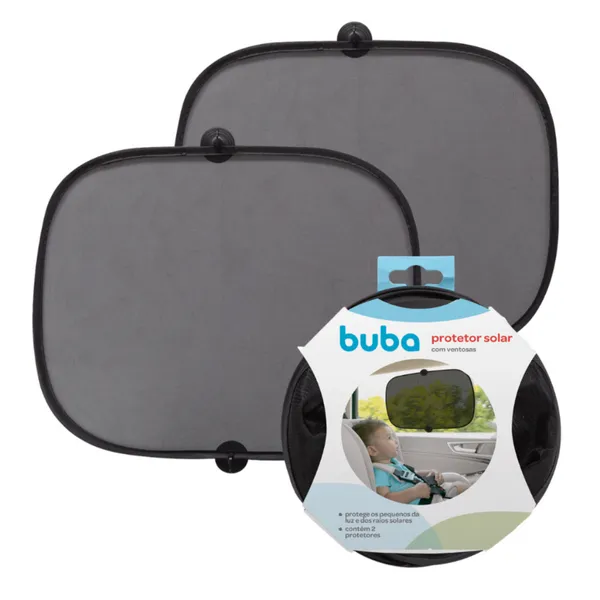 Kit Com 2 Protetor Solar blackout Carro Infantil Para Carro Buba  Com Ventosa Protege Sol