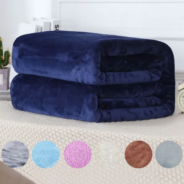 Manta Casal Soft Antialérgica 2,00x1,80Mt Lisa Várias Cores