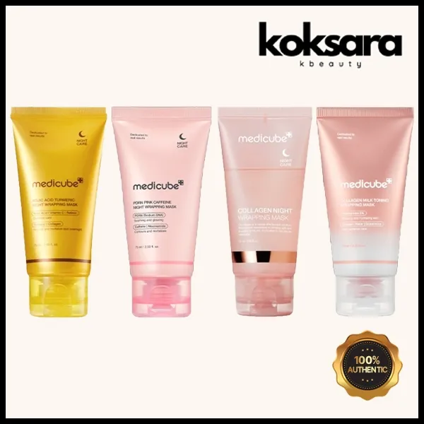 medicube collagen night wrapping mask large 75ml 4types / jelly brush