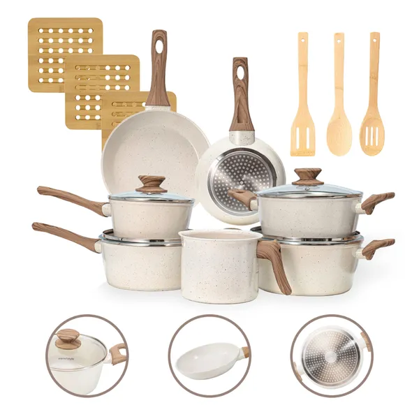 Jogo De Panelas 13 Pç Marmol Premium Revestimento Cerâmico