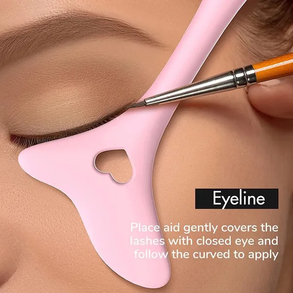 Delineador de Silicone Reutilizável - Ferramenta de Maquiagem para Desenho e Batom