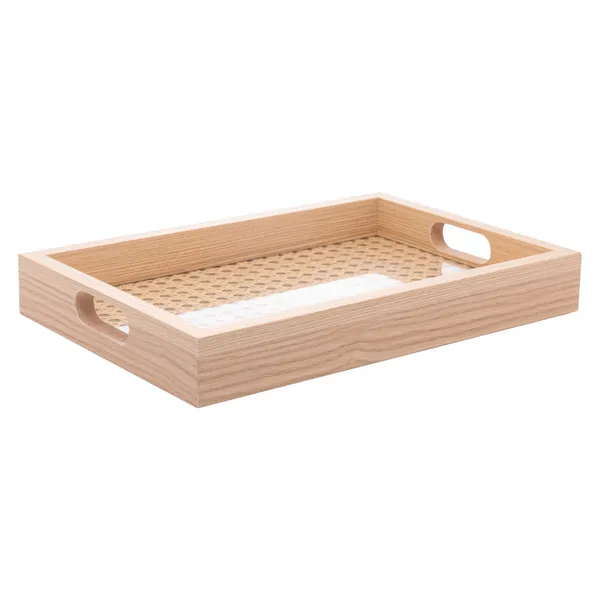 Bandeja Retangular de Mdf com Fundo Treliça 31,5cm x 4cm x 21,5cm - Lyor