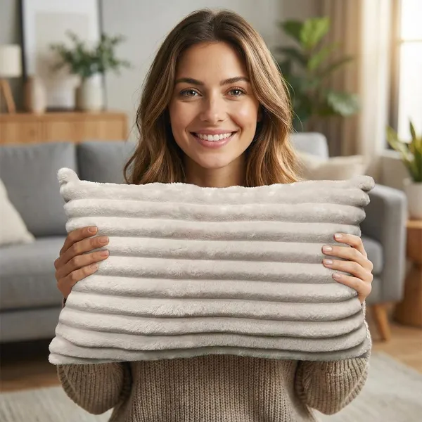 Capa De Almofada Retangular Luxo Soft Wave Decoração Sofá Sala Cama 30x50