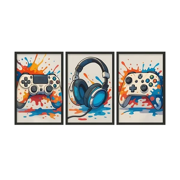 Quadro Decorativo Mosaico 50x30 Gamer