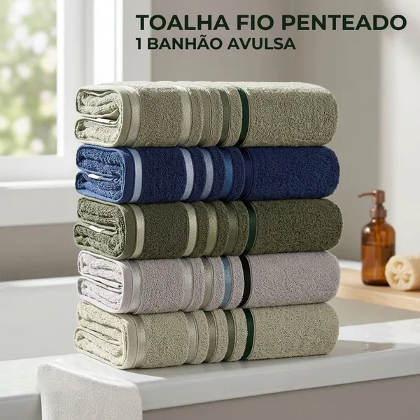 Toalha Banhão Lumina Karsten Fio Penteado 100% Algodão Toque Macio Grossa Ótima Absorção Gigante