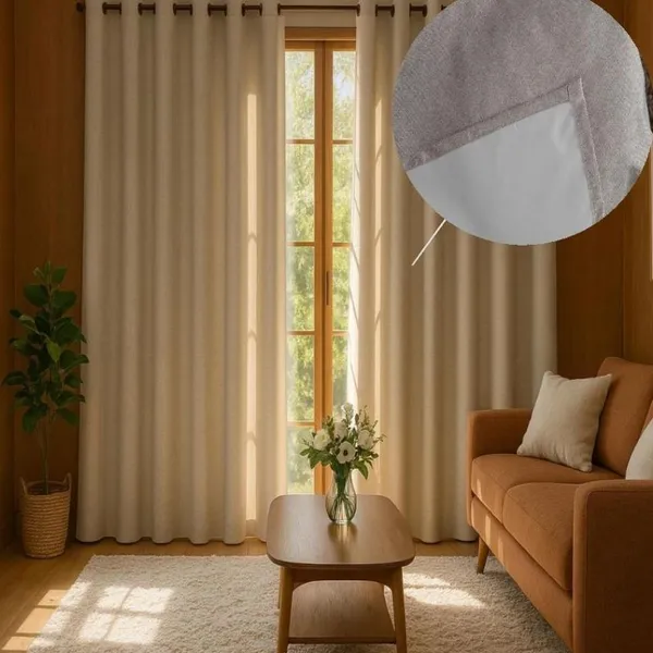 Cortina 100% Blackout Line Linho de 2,80  a 6 metros de largura  -  Vedação Total