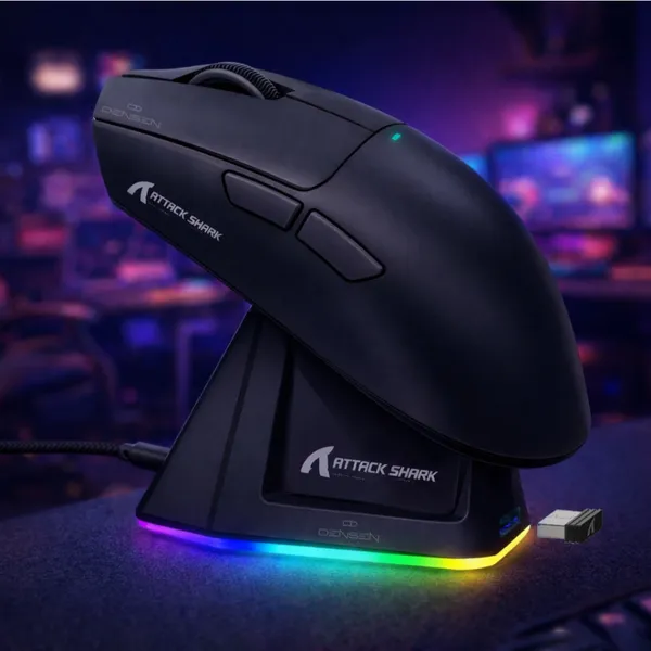 Attack Shark X11 Mouse Gamer Sem Fio 3 em 1
