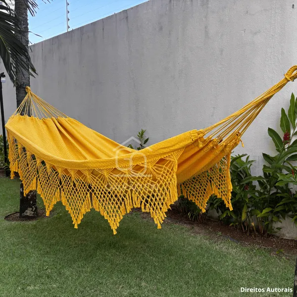 Rede Descanso Reforçada Casal King Luxo Artesanal
