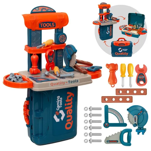 Maleta de Ferramentas​ Infantil 3 em 1 Multi Montagens Brinquedo Faz de Conta