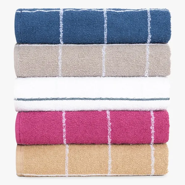 Kit 6 Pano de Prato Copa Atoalhado Chef Premium Felpudo Listrado 100% Algodão