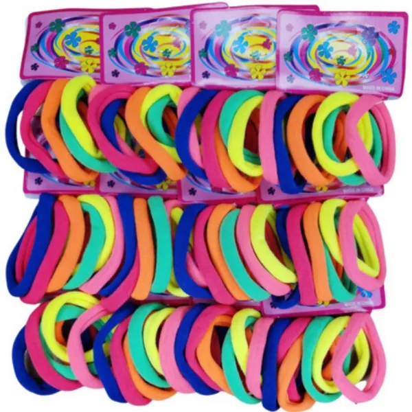 Kit 72 Elásticos de Cabelo Colorido Xuxinha Rabicó Meia Feminino Infantil