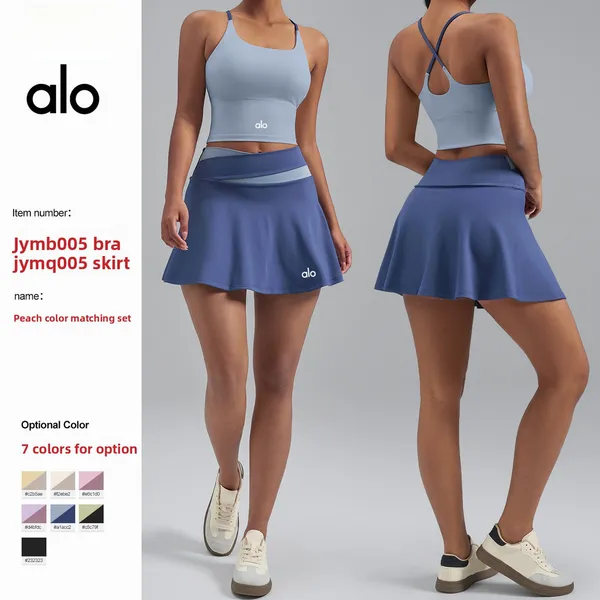 Alo Color Matching Sports Suit Feminino Casual Outdoor Wear Desgaste Diário Yoga Wear
