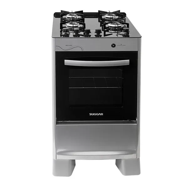 Fogão Suggar Neo Glass 4 Bocas Inox FGVNG410 Bivolt
