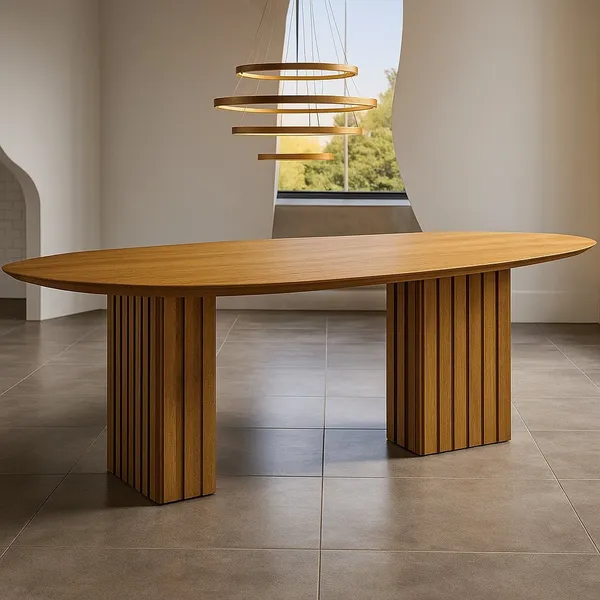 Mesa para Sala de Jantar com Tampo Orgânico 75x200x100cm 200