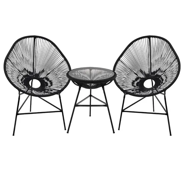 2 Cadeira Acapulco Fibra 1 Mesinha Acapulco Área Gourmet Externa Interna Varanda Sacada Piscina Jard