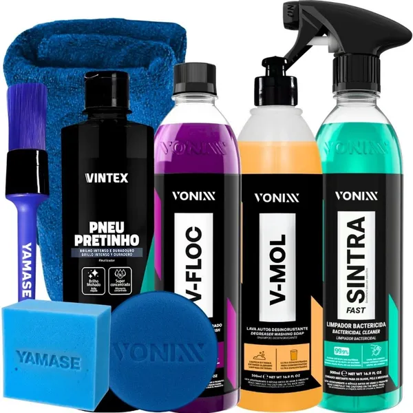 Kit Shampoo V-Floc V-Mol Limpador Sintra Fast Vonixx Pretinho Vintex