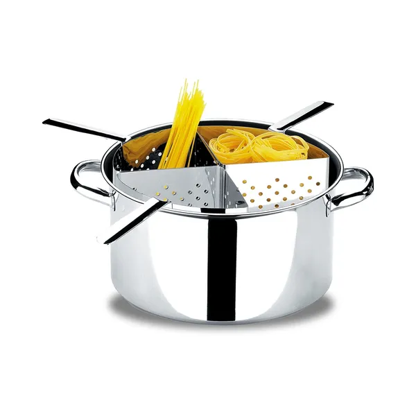 Espagueteira De Inox Brinox Savoy 10 Litros 4 Divisões Aço Inox